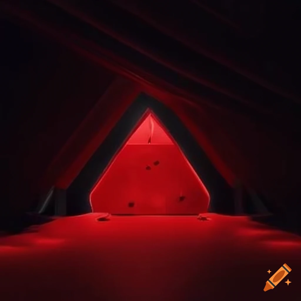 image of a red and black futuristic house