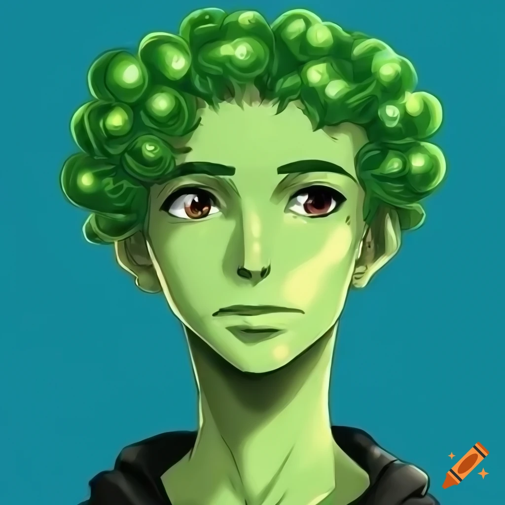 cartoon-illustration-of-a-young-attractive-alien-with-green-skin-on-craiyon