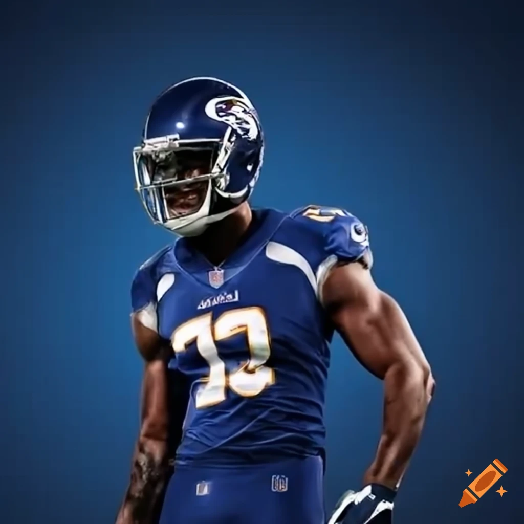 Nfl player scoring a touchdown on Craiyon