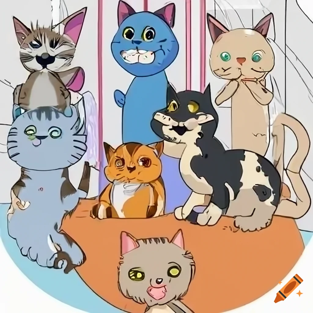Cartoon image of kid-e-cats characters