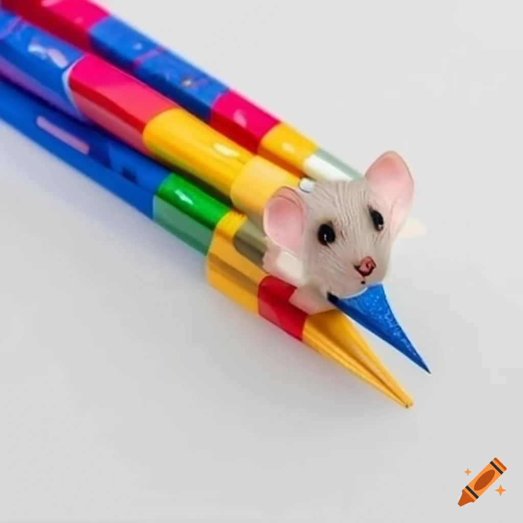colorful chopsticks with Tokyo skyline and rat design