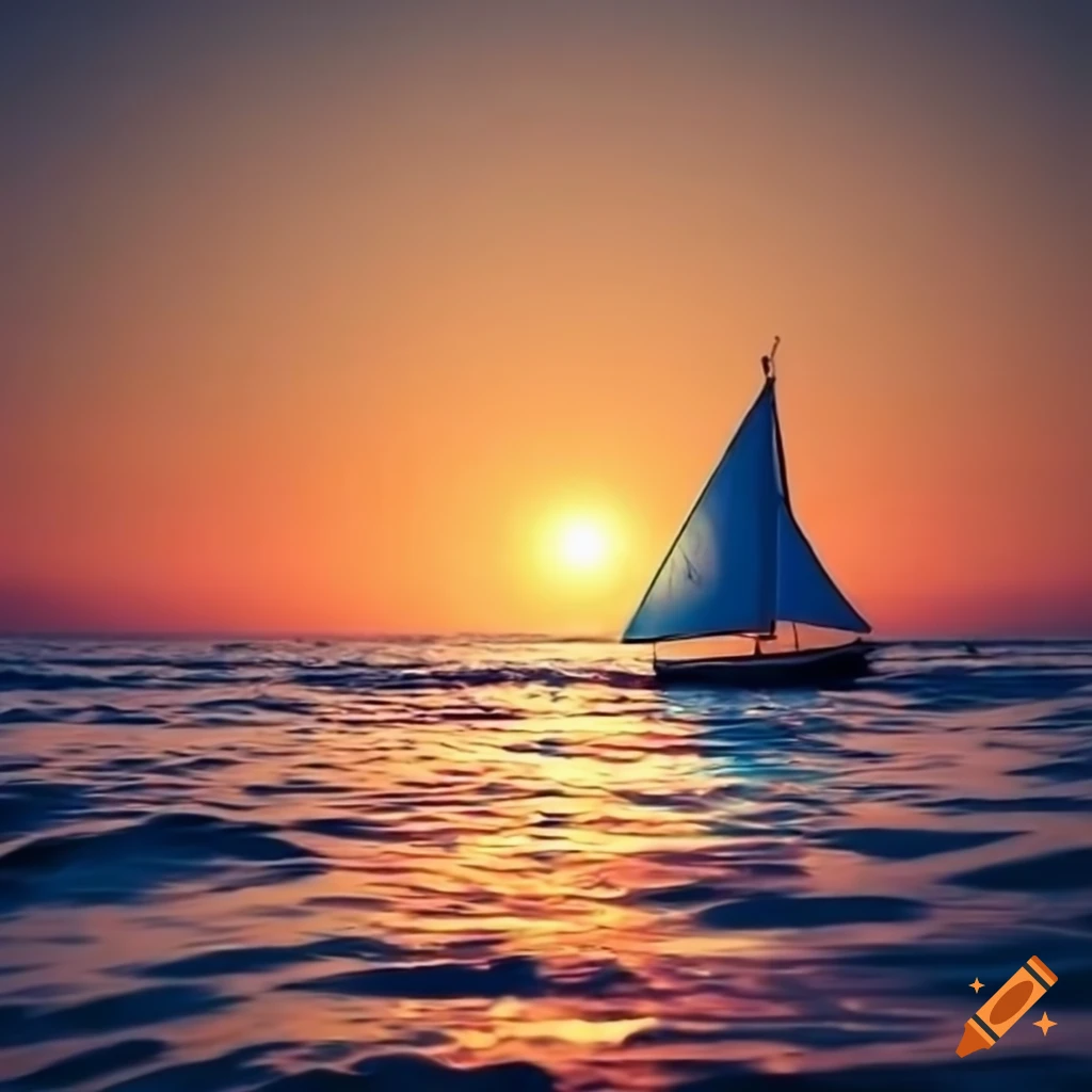 Sailboat sailing in the ocean