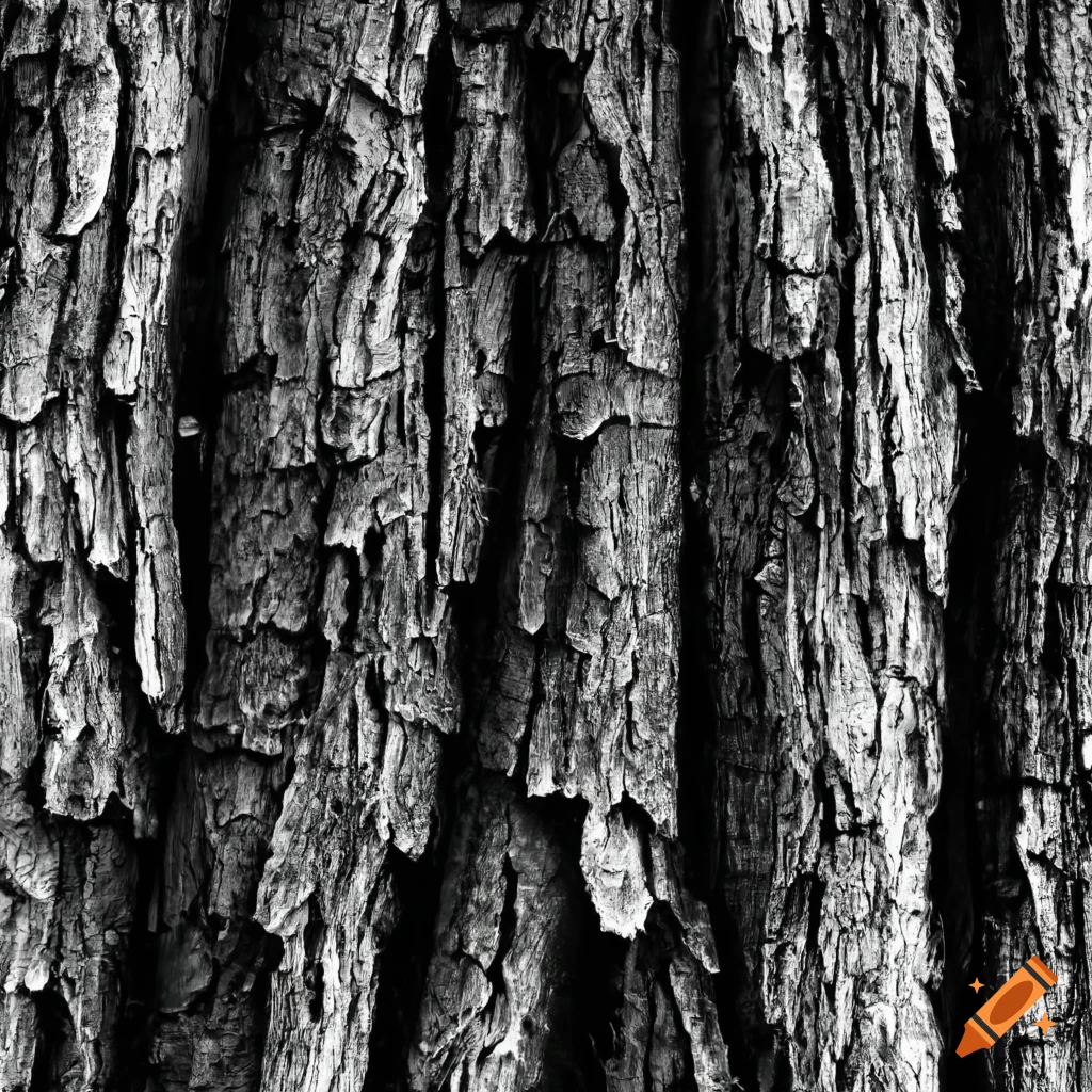 black and white tree bark texture