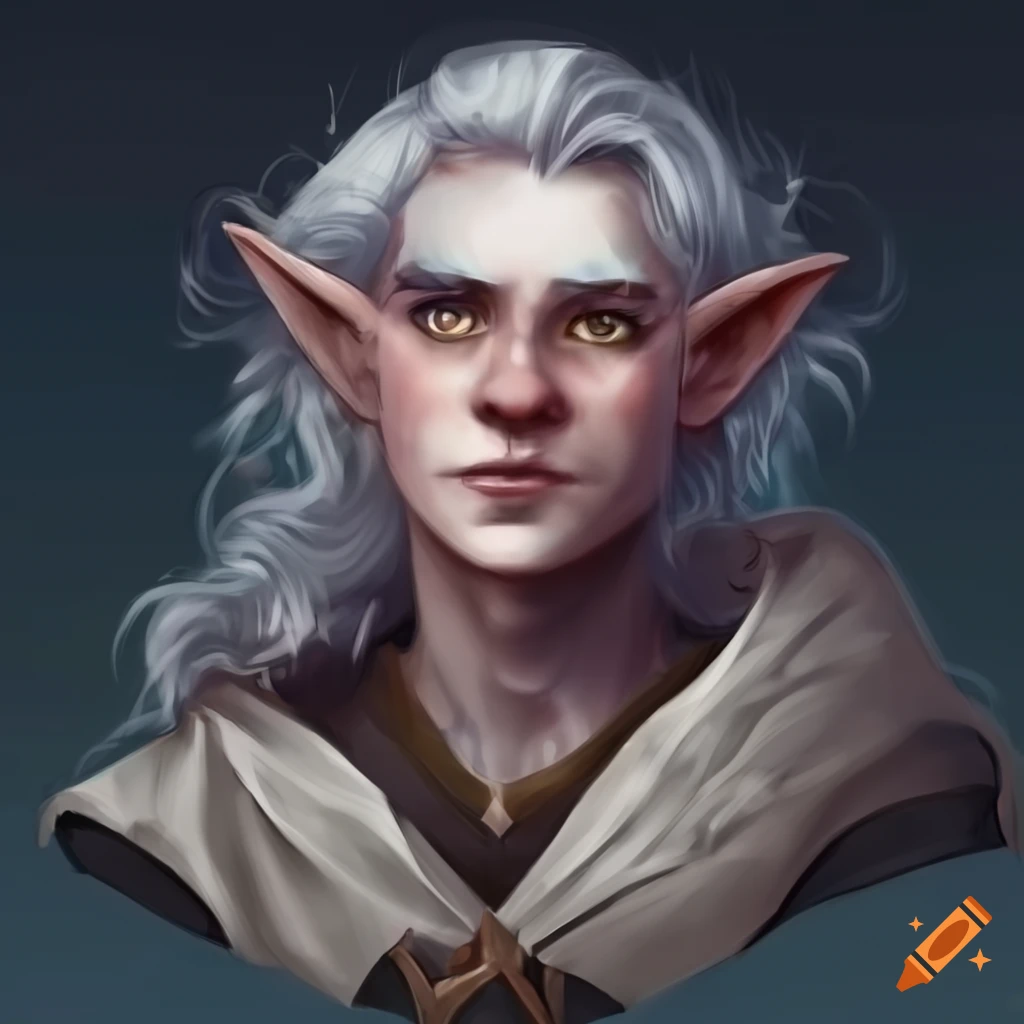 digital art of a male halfling with unique features