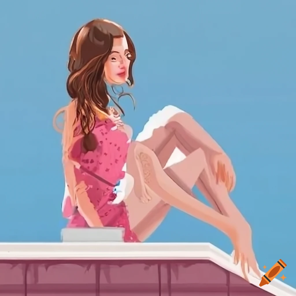 woman enjoying view from a rooftop