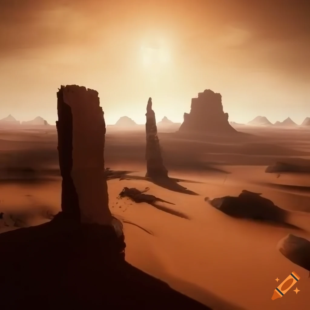 dusty ruins in the desert