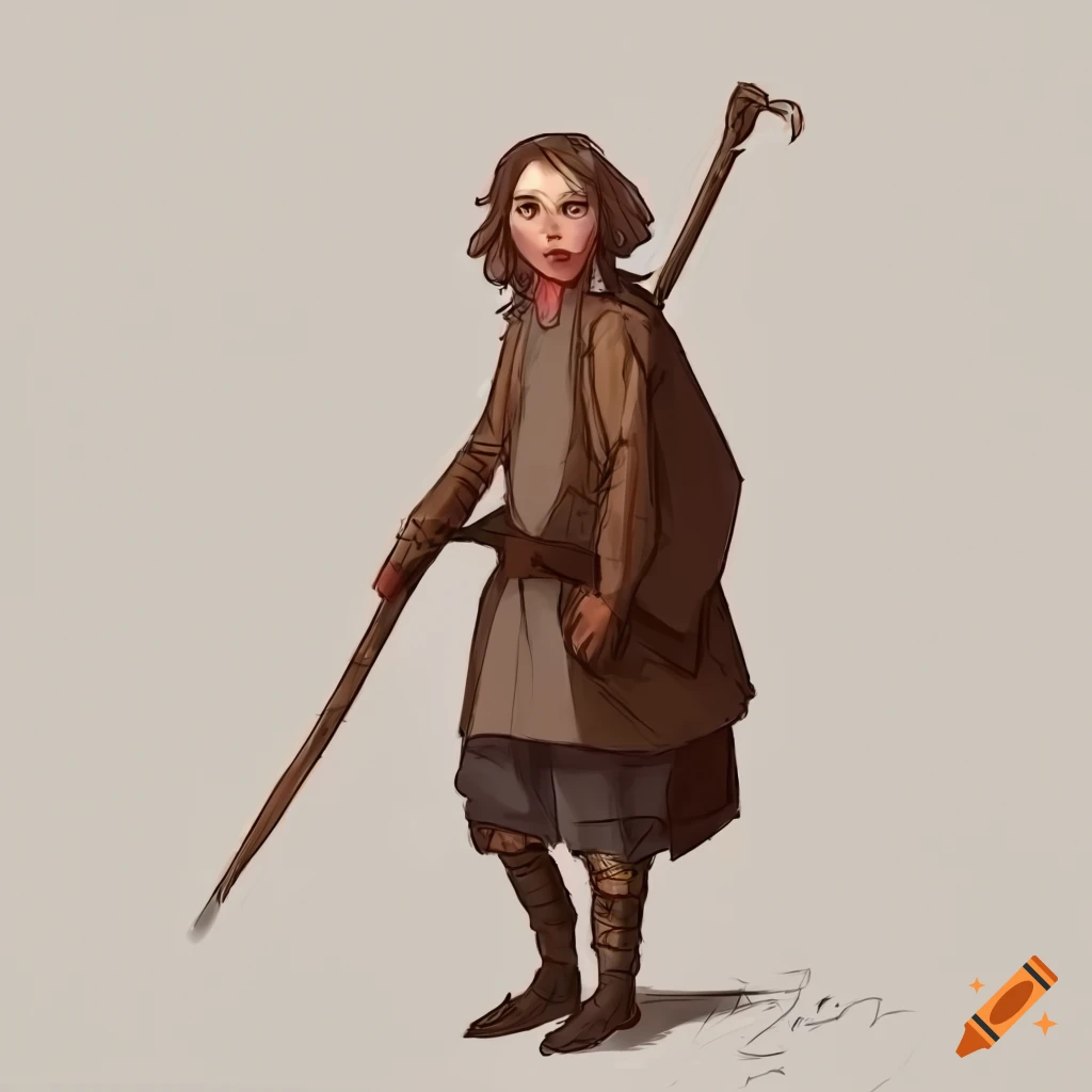medieval peasant character concept art