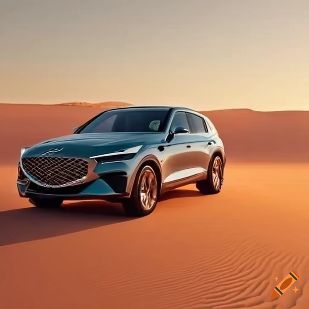 Luxury genesis suv in the desert