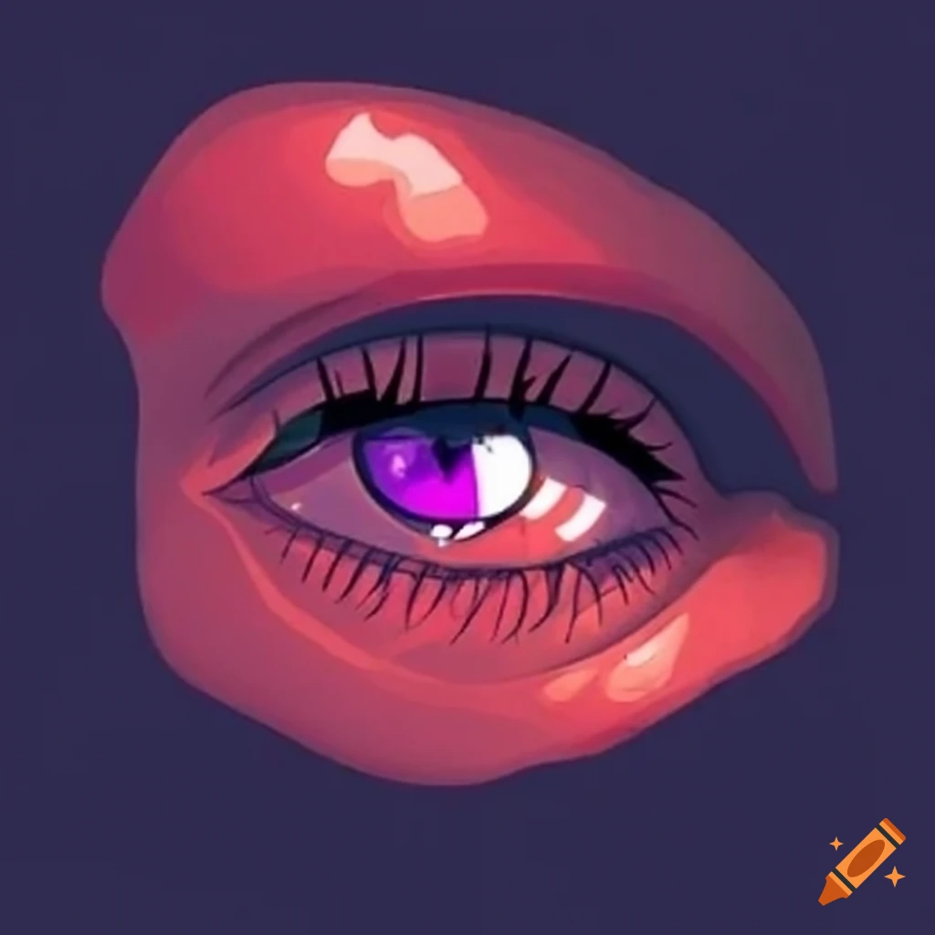 Pink Anime Eyes 01 - Anger
