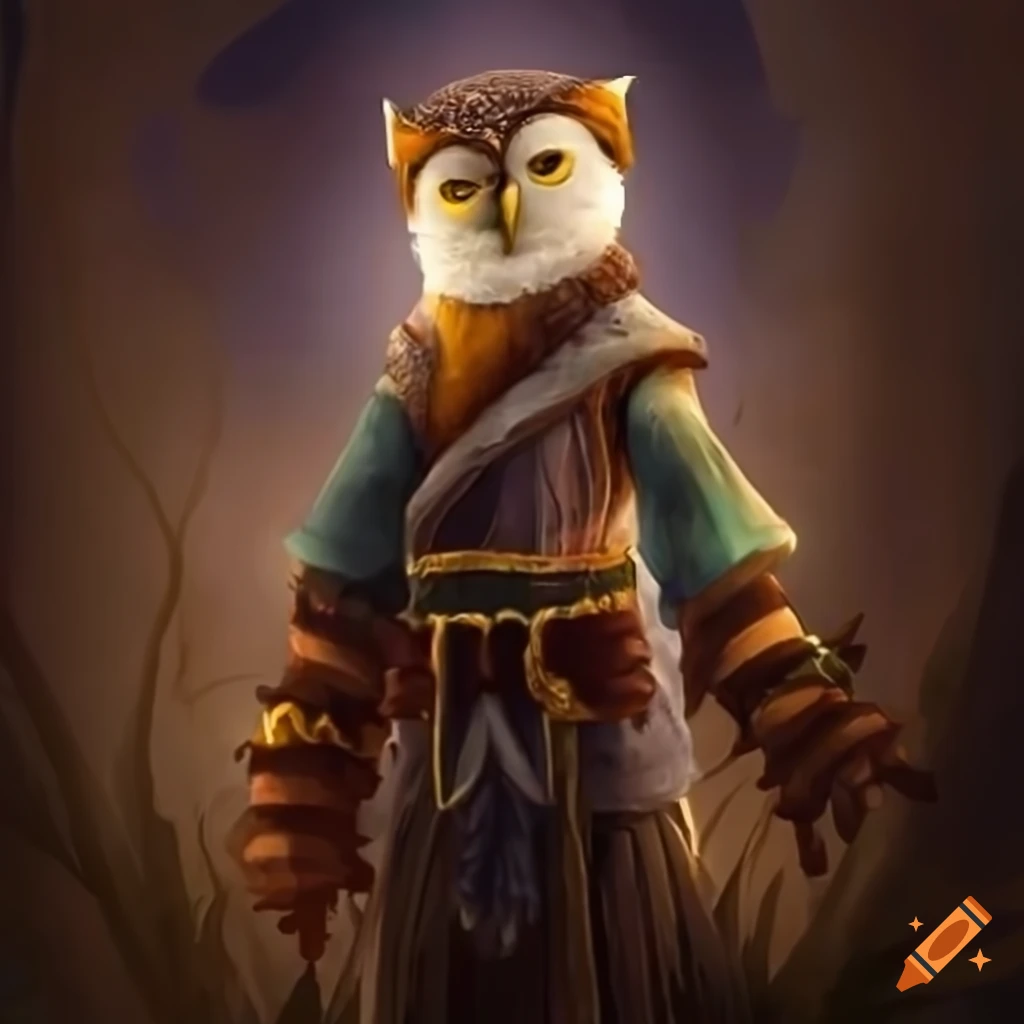 a snowy owl monk