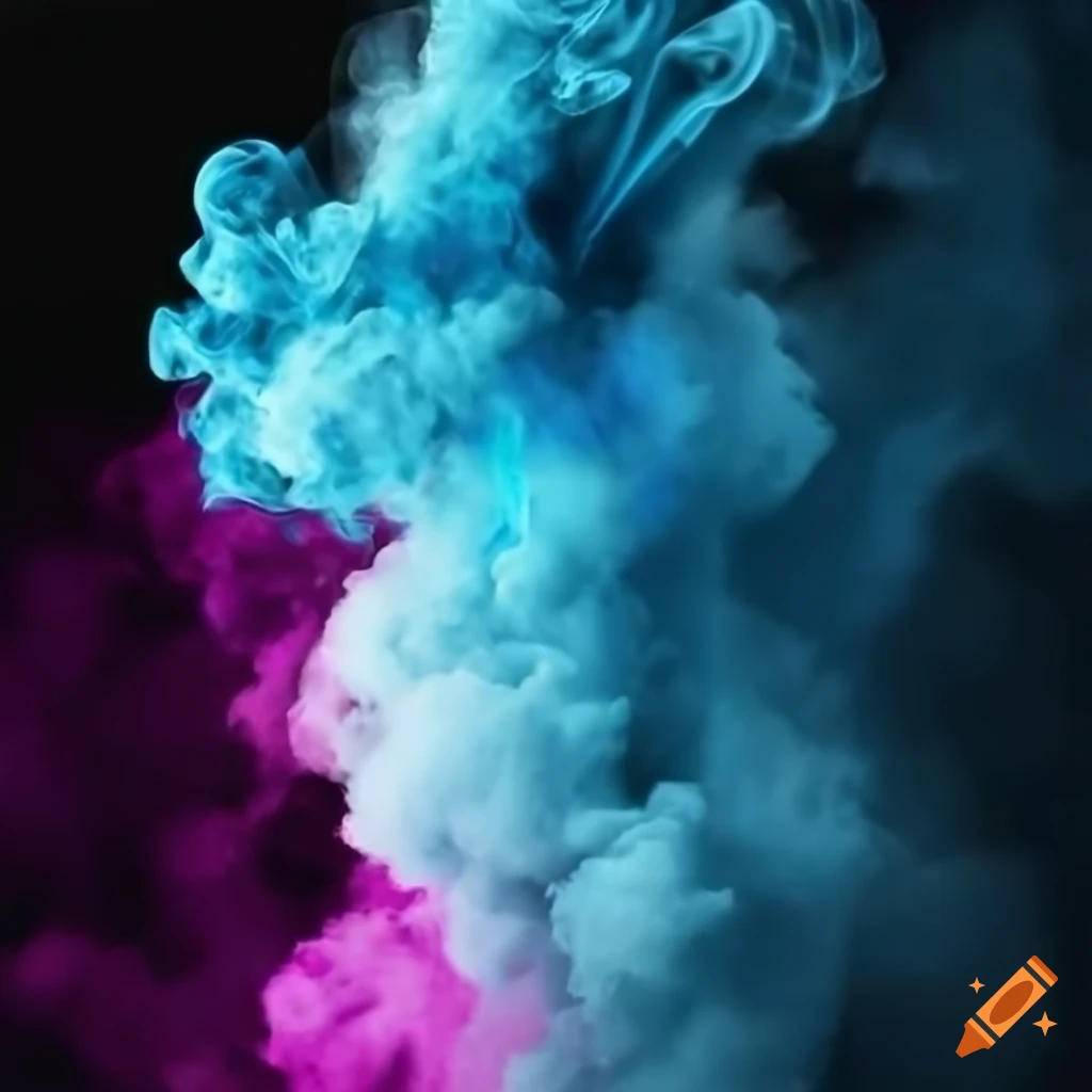 abstract smoke cloud in vibrant colors