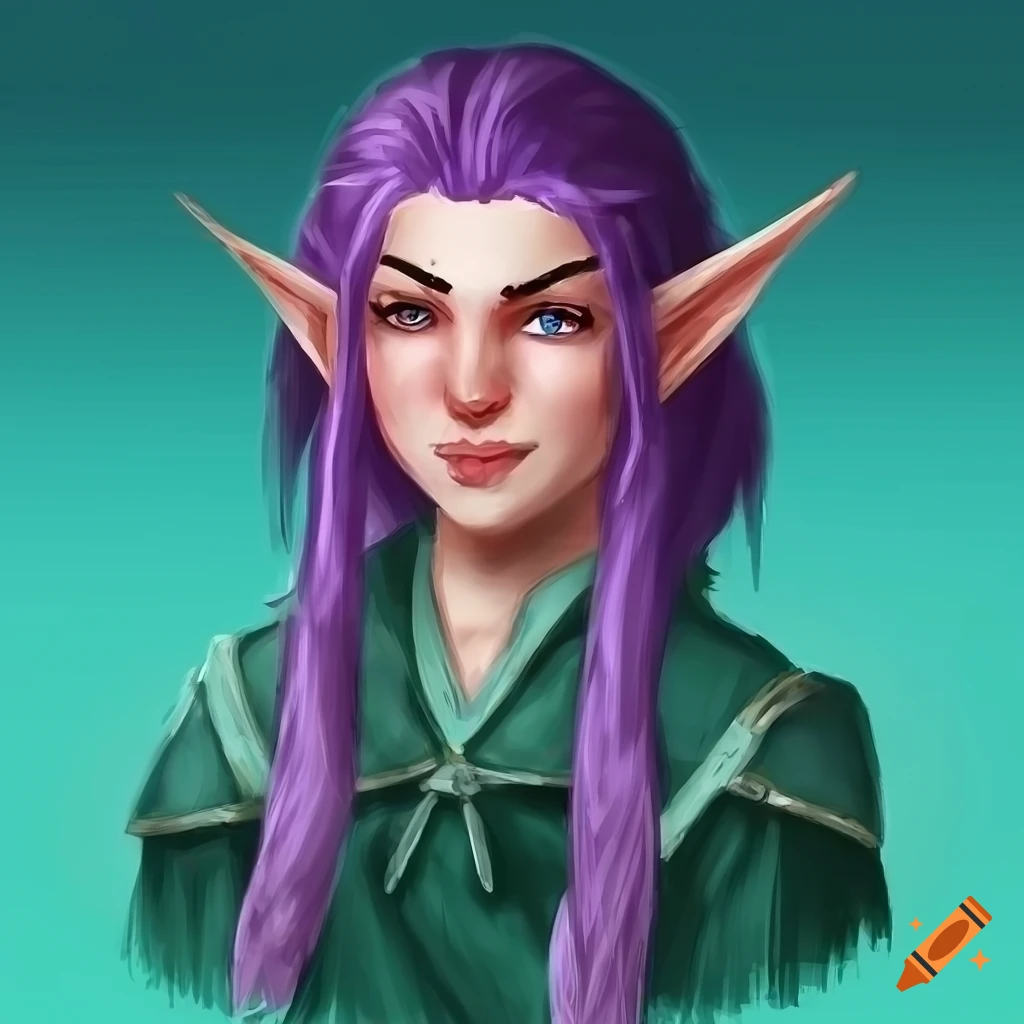 Character Art Of A Young Woman With Elf like Features On Craiyon