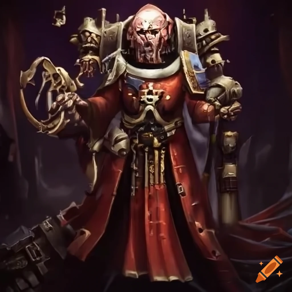 Tech priest from warhammer 40k universe on Craiyon