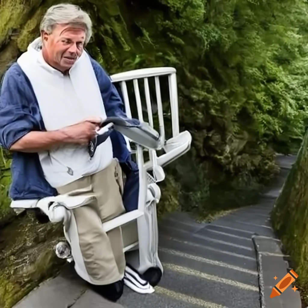 Alan Titchmarsh explaining the benefits of a stairlift