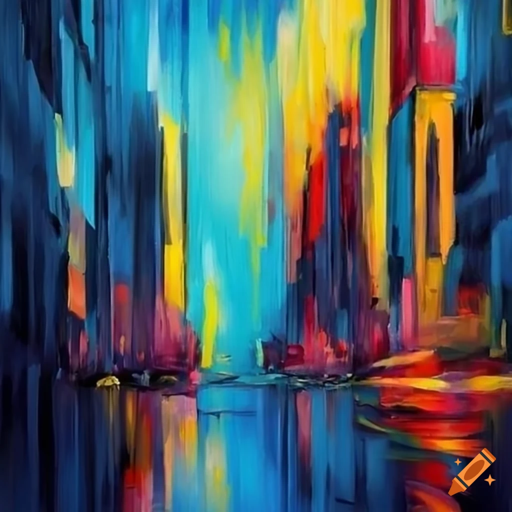 abstract-painting-of-a-city-on-craiyon