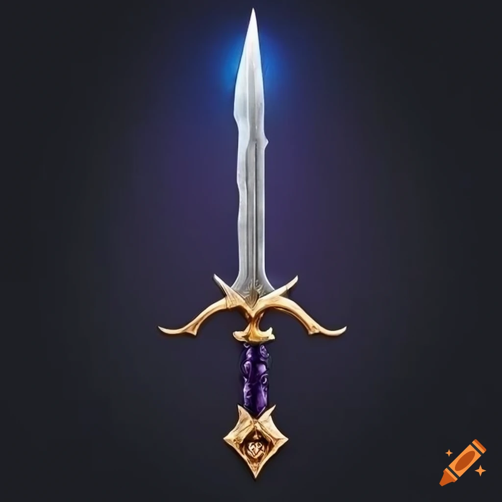 Fantasy Sword With Crystals