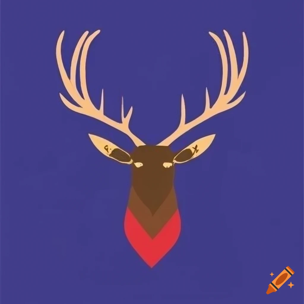 Two-colored elk logo