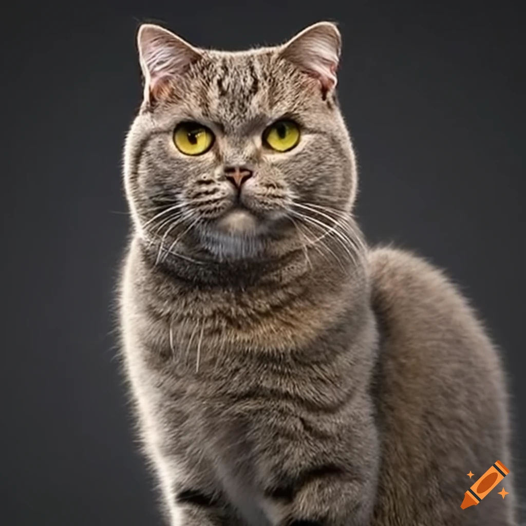 Scottish cat with unique features on Craiyon