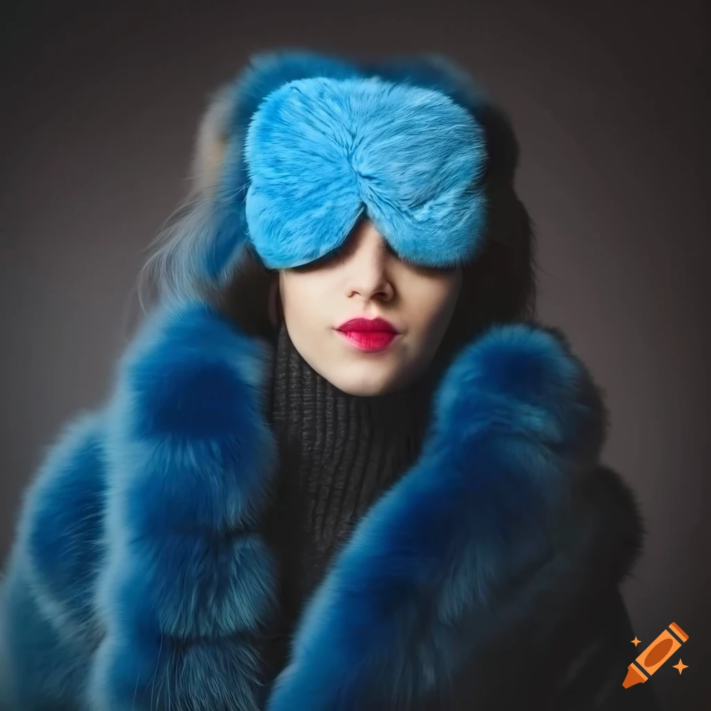 woman-in-stylish-fur-coat-and-sleep-mask-on-craiyon