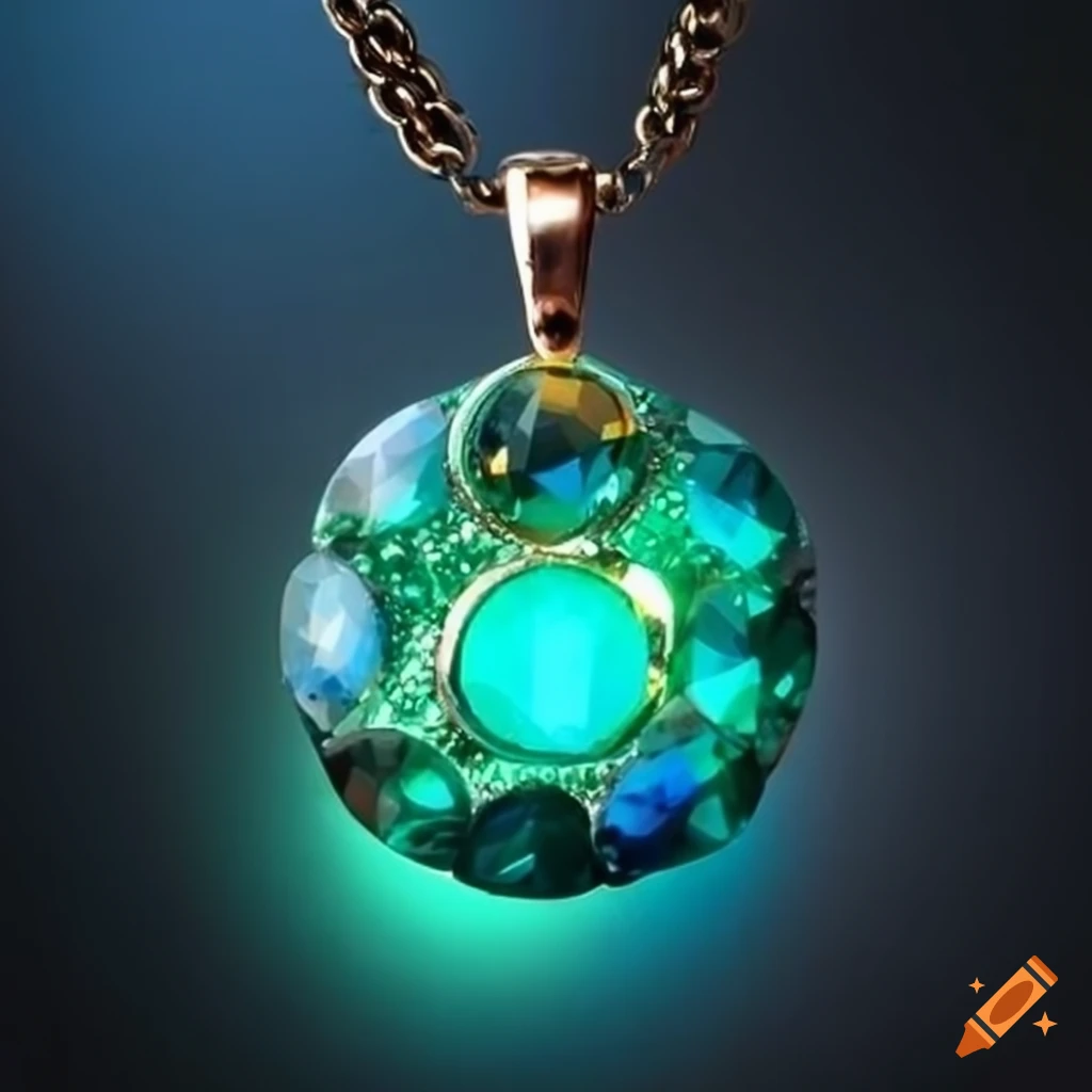 Glowing Gemstone Necklace On Craiyon