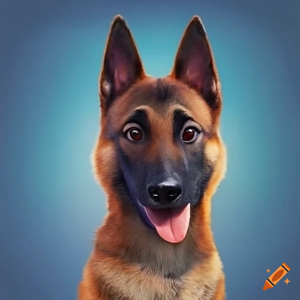 Belgian Malinois dog in Pixar poster titled Tipi