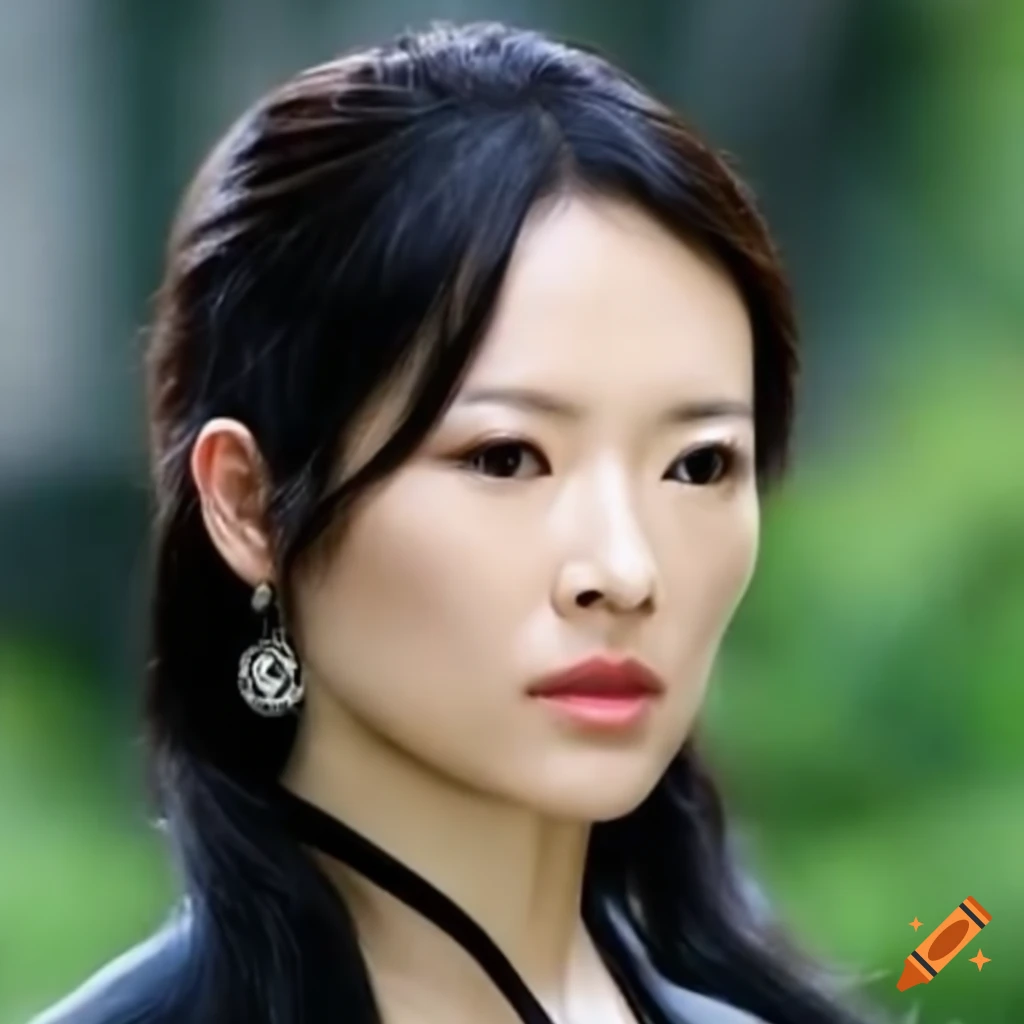 Zhang ziyi in a video game character on Craiyon