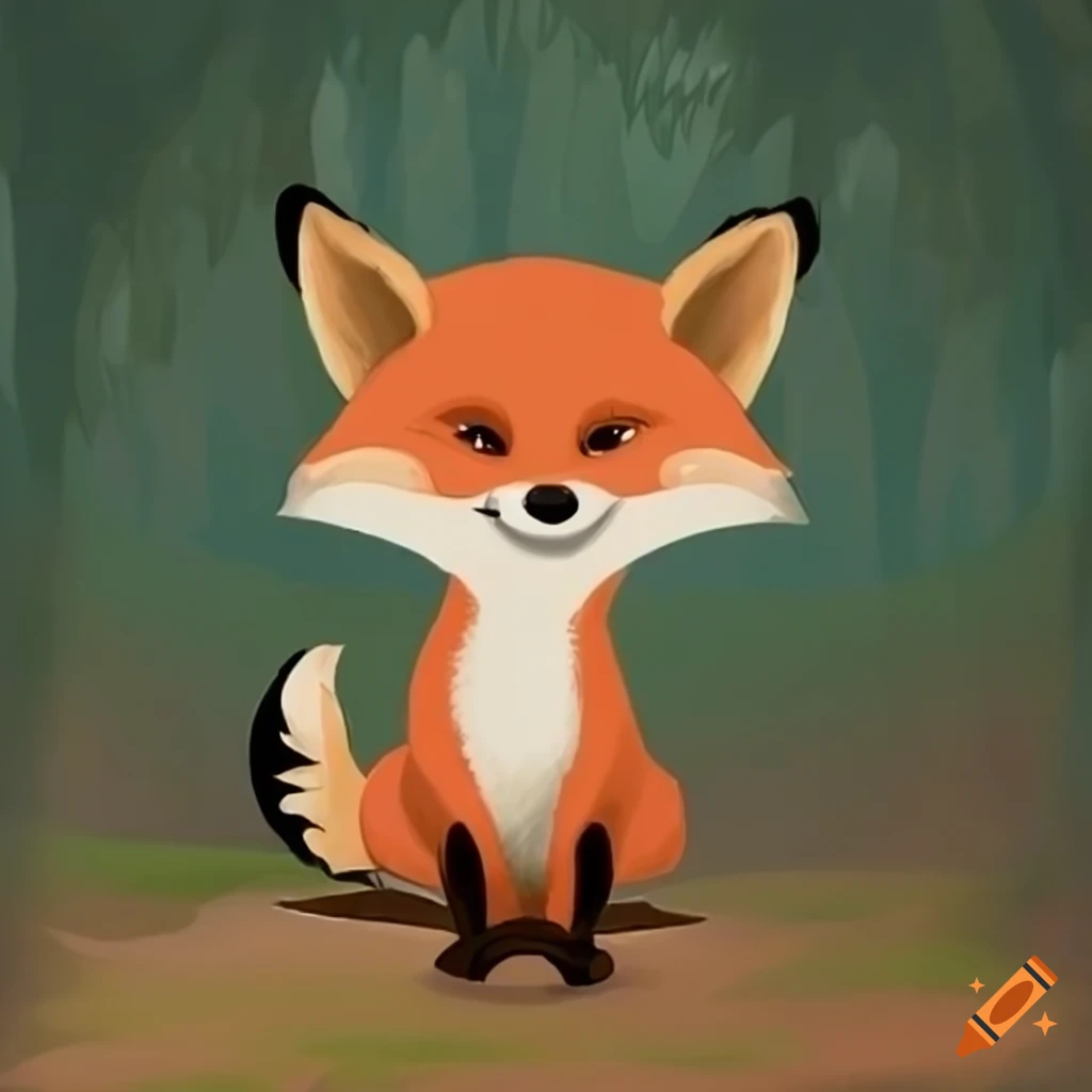illustration of a friendly fox from a children's book