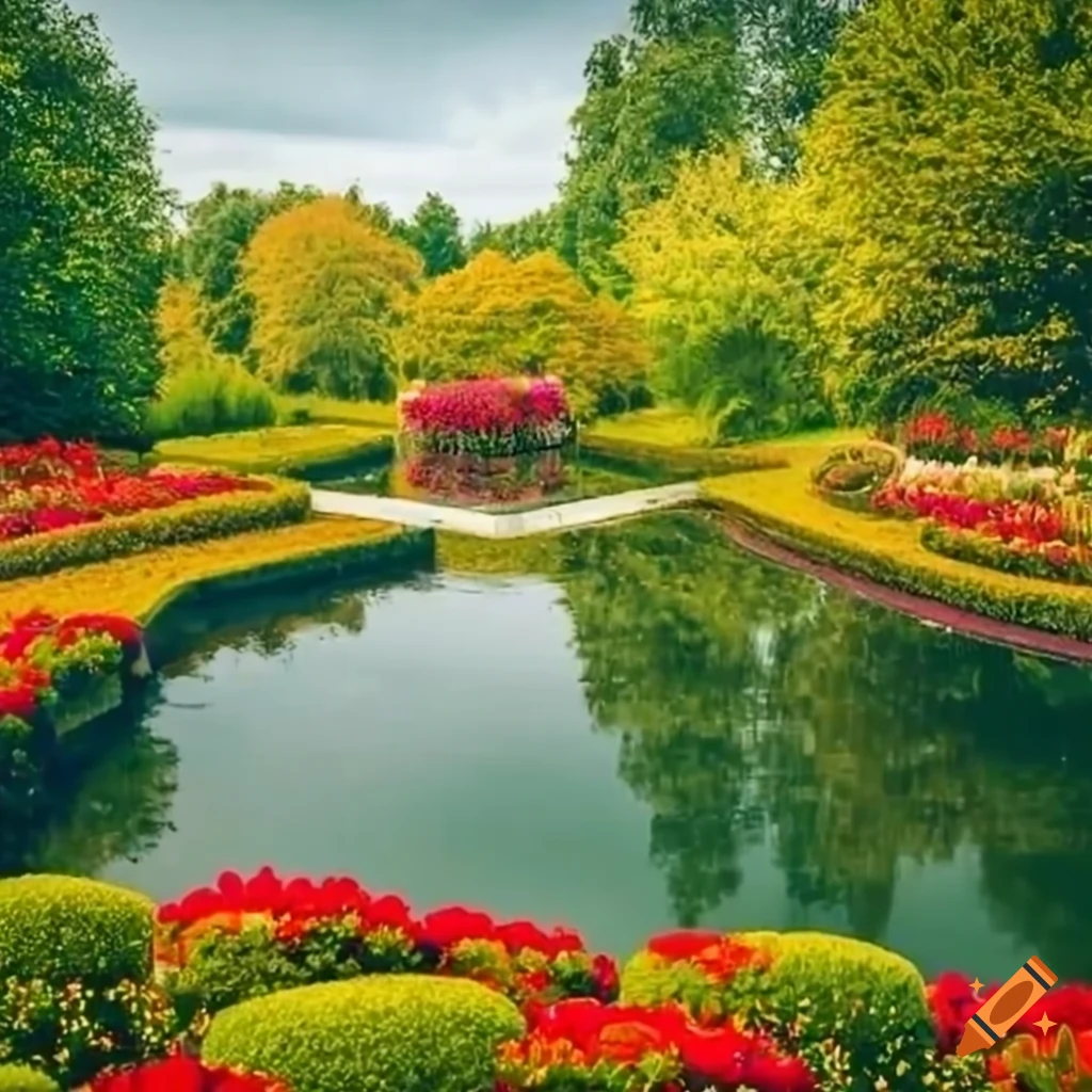 vibrant garden filled with flowers and plants