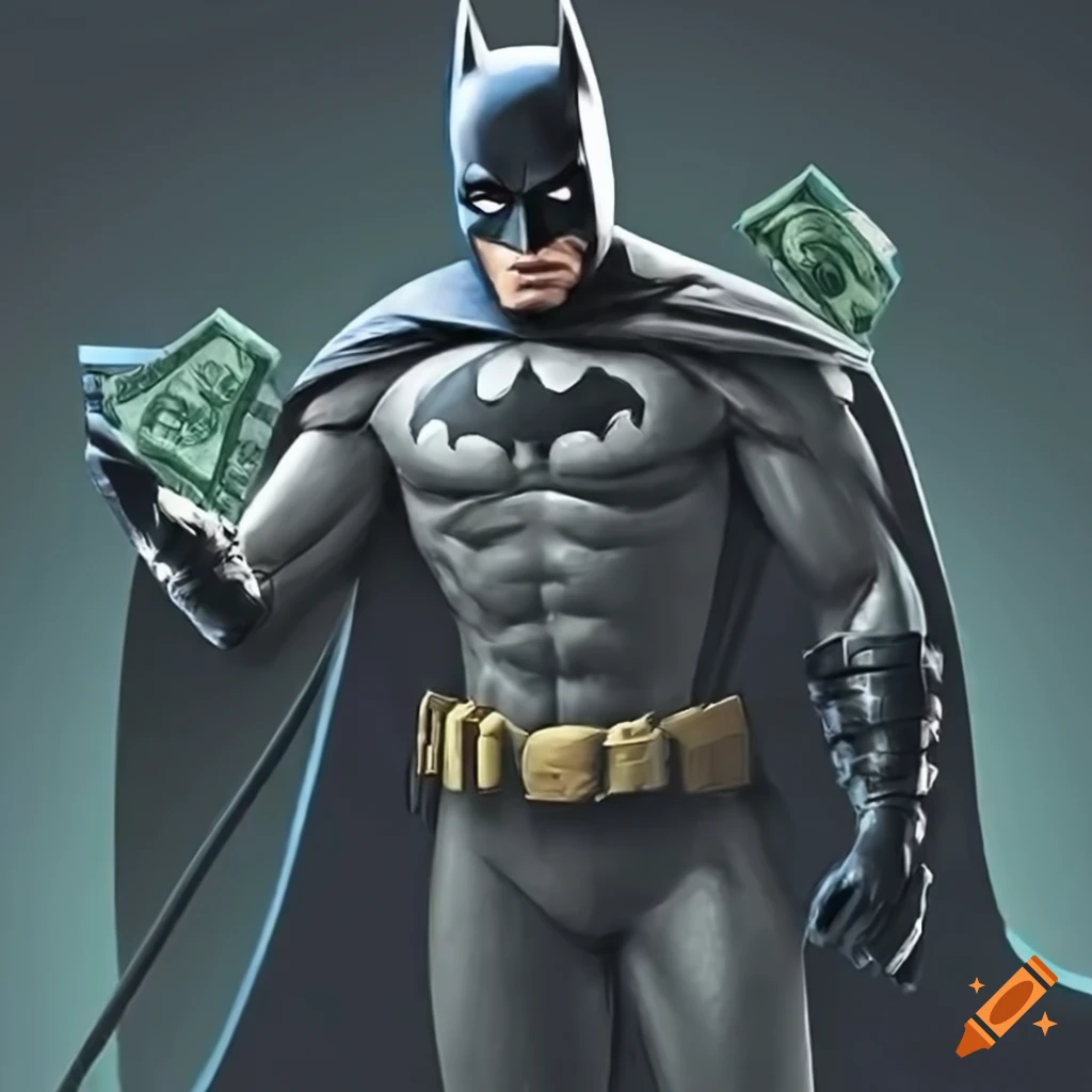 Batman holding money