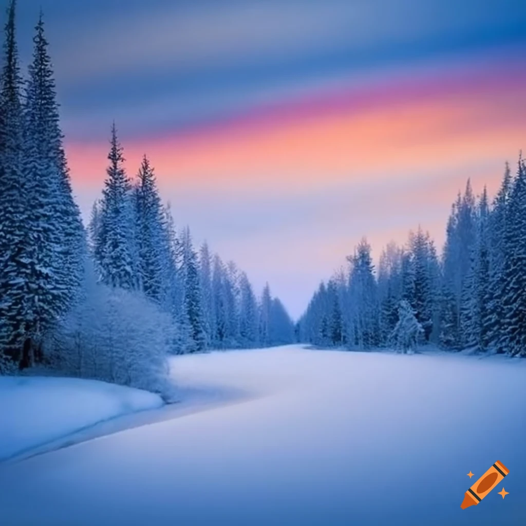 scenic view of a snowy landscape