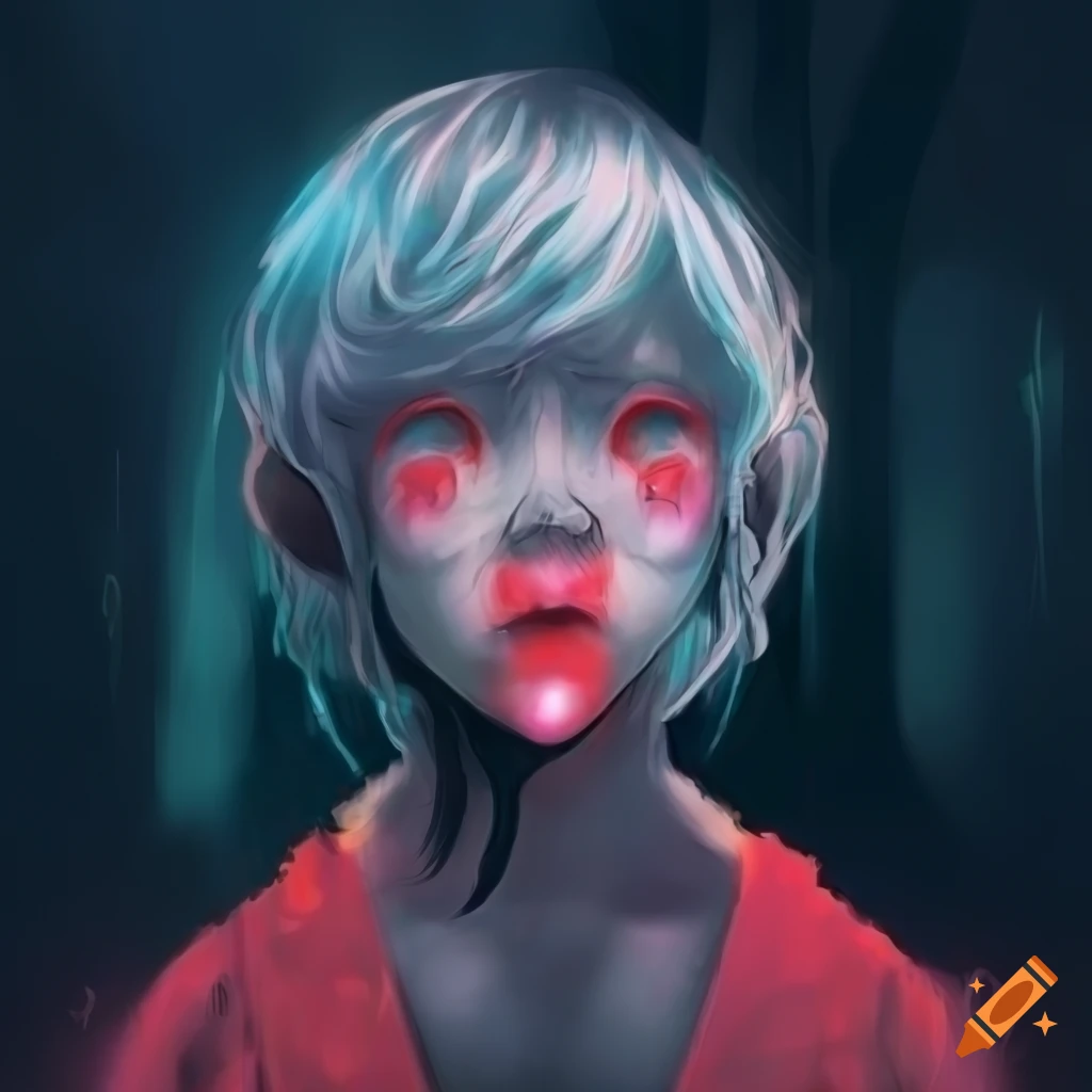 digital art of a Japanese ghost