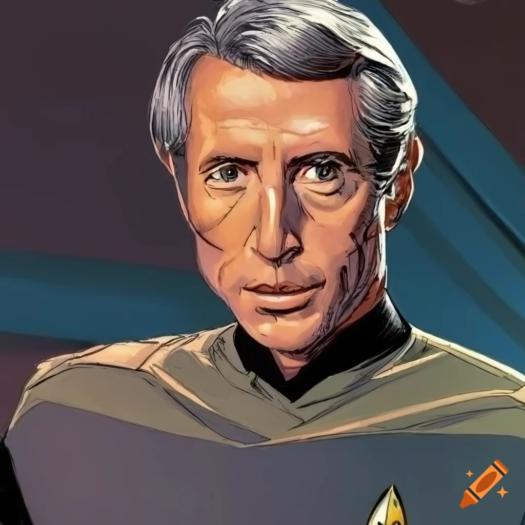Pulp Comic Style Artwork Of Roy Scheider As Starship Enterprise Captain On Craiyon