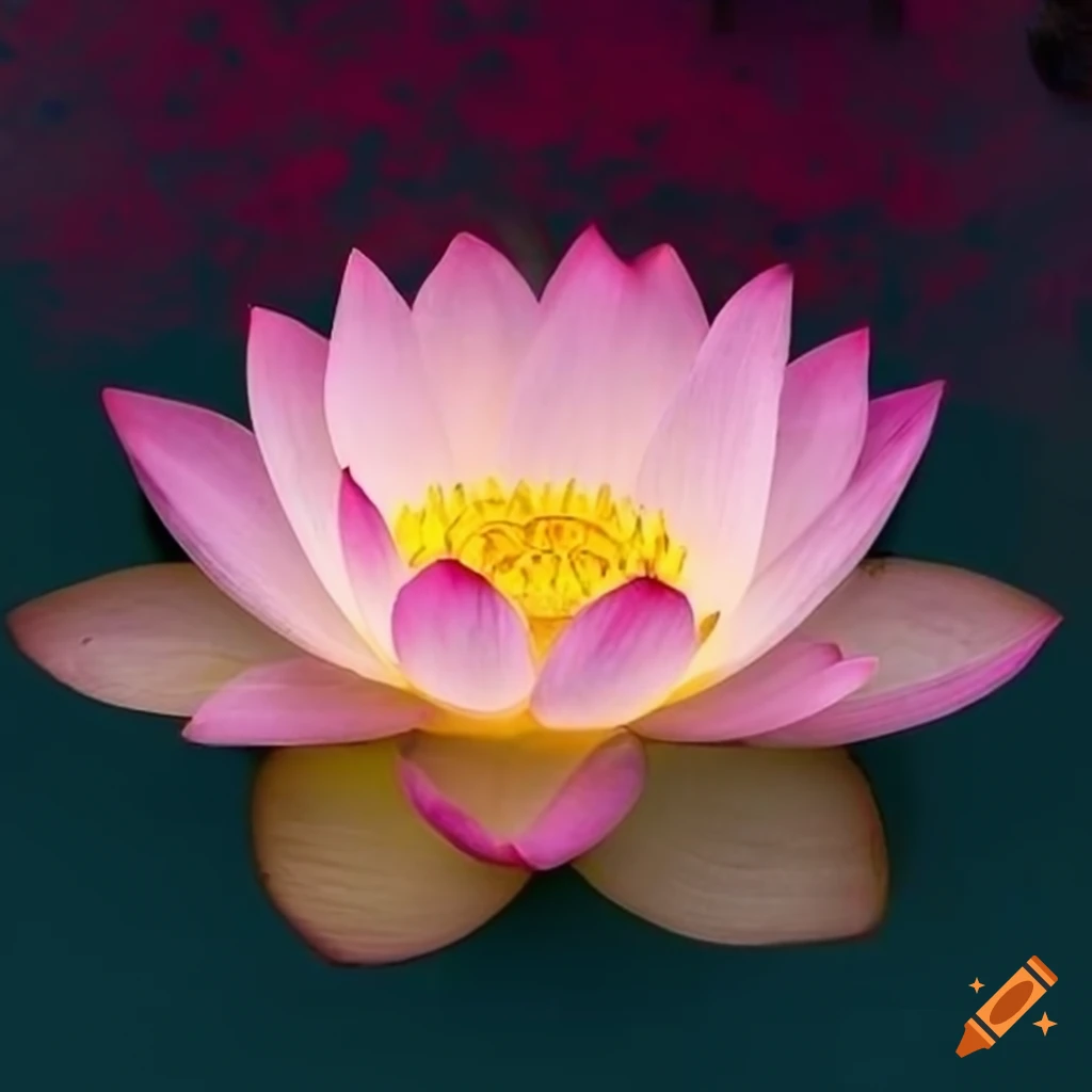 vibrant lotus flower with large petals