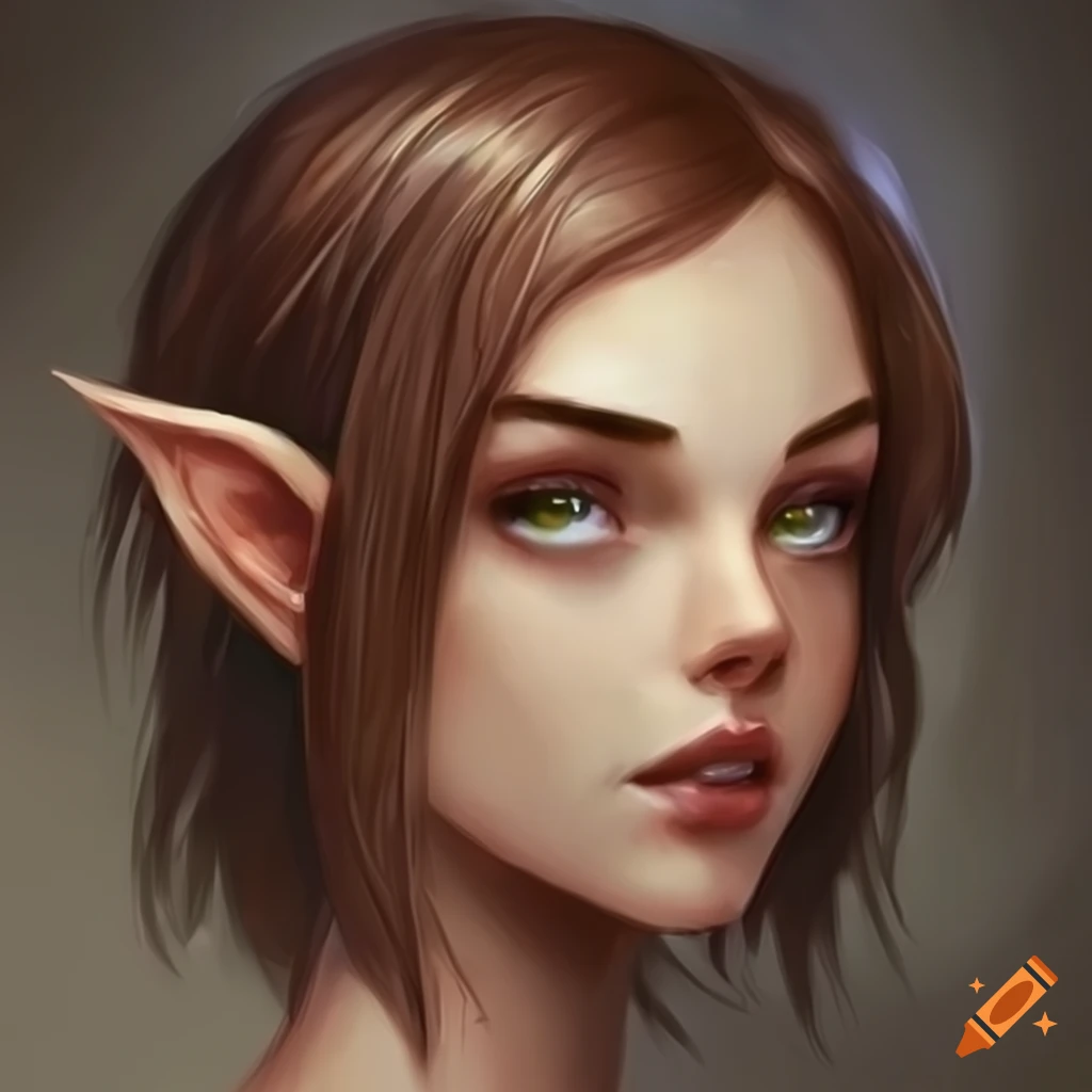 painting-of-a-brunette-elf-with-short-hair