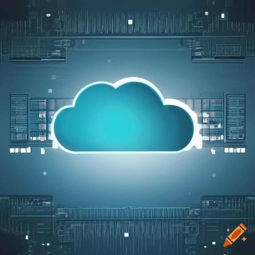 empty background of a small devops cloud datacenter