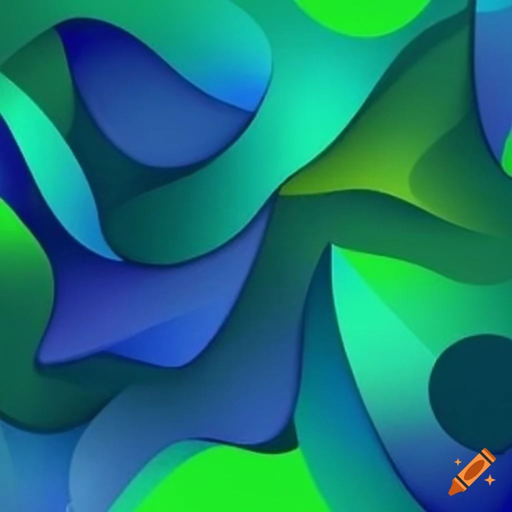 Blue and green pattern design