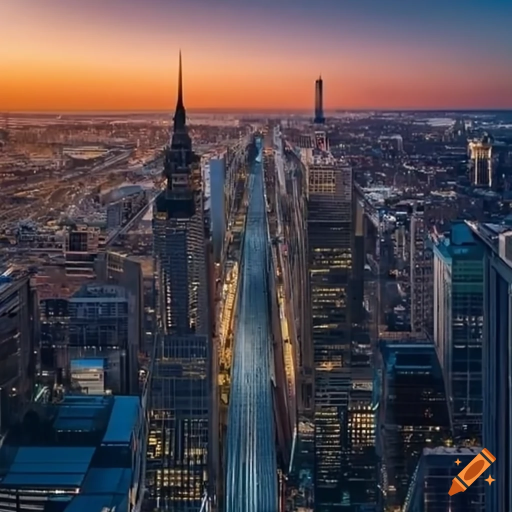 aerial view of a skyscraper in daylight