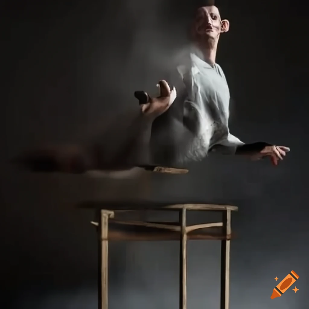 man spinning plates on sticks