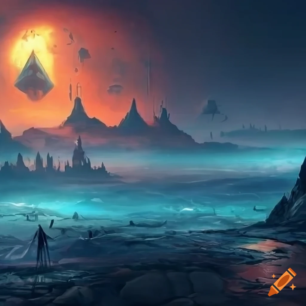 scifi fantasy landscape wallpaper