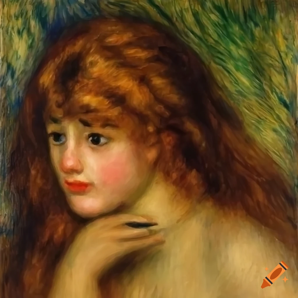 Renoir-inspired painting of a bunyip emerging from a billabong on Craiyon