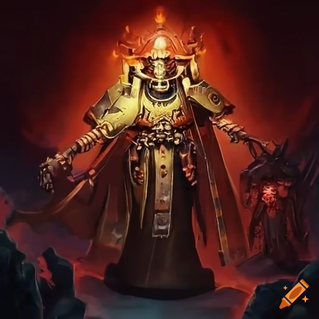 Cybernetic enhanced warhammer 40k tech priest on Craiyon