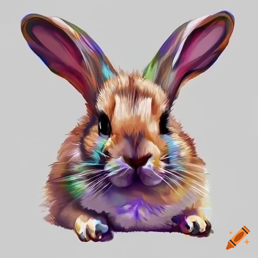 Cute rabbit photo on Craiyon