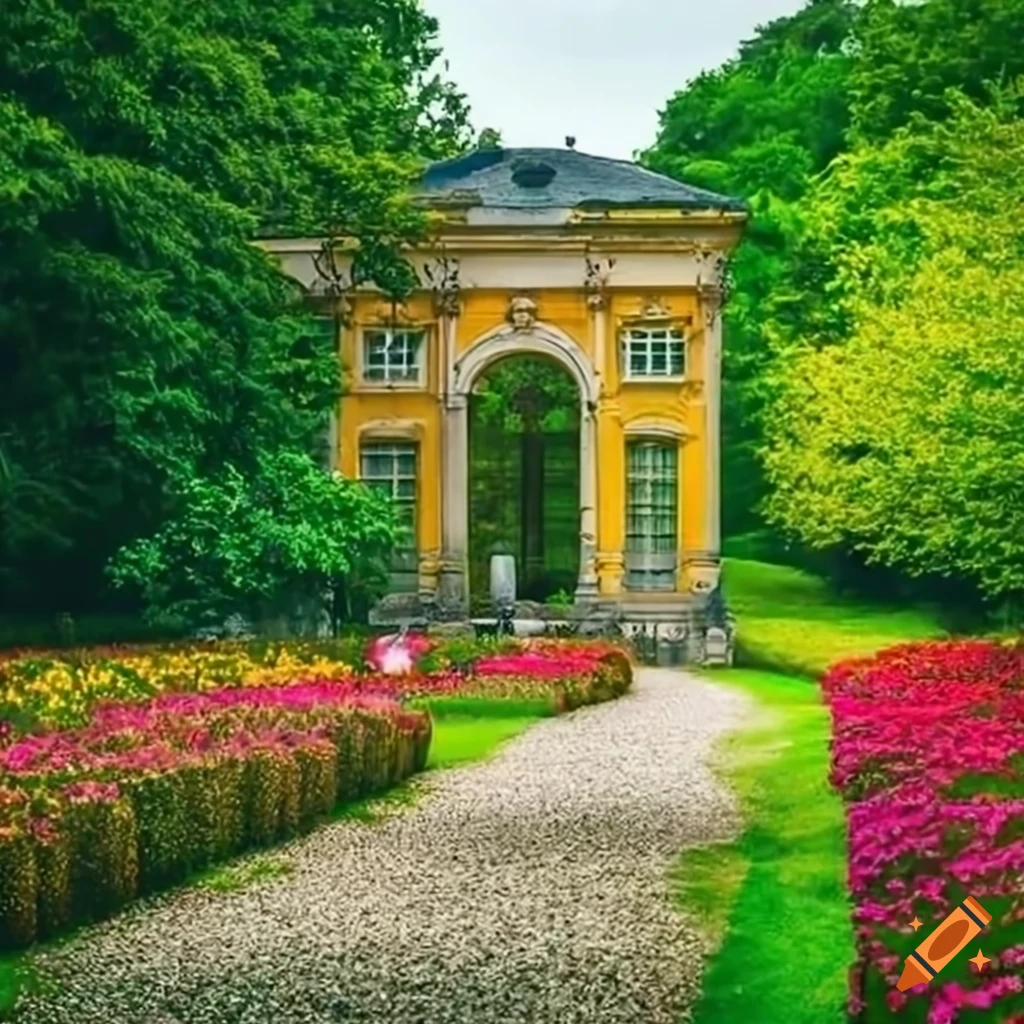 Vibrant garden filled with blooming flowers and plants