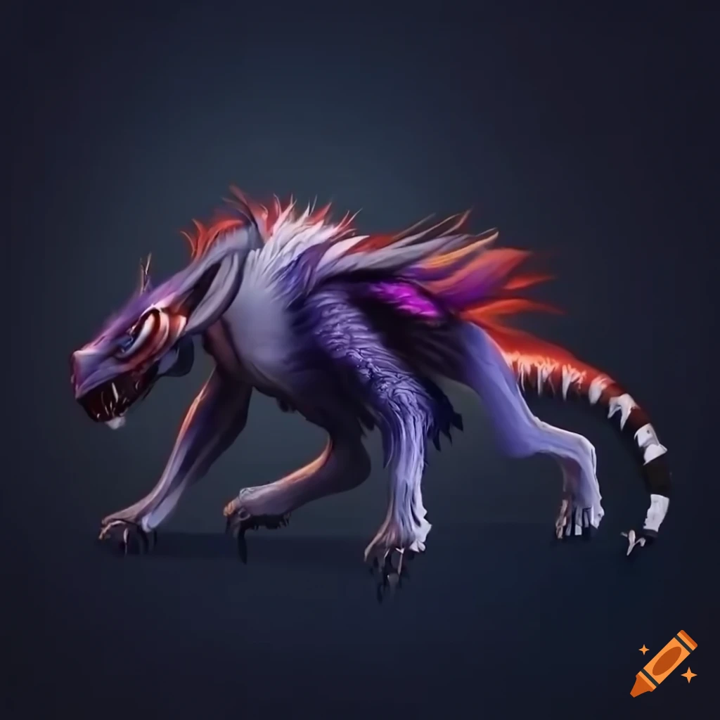 digital-painting-of-a-graceful-quadrupedal-creature-with-feathers