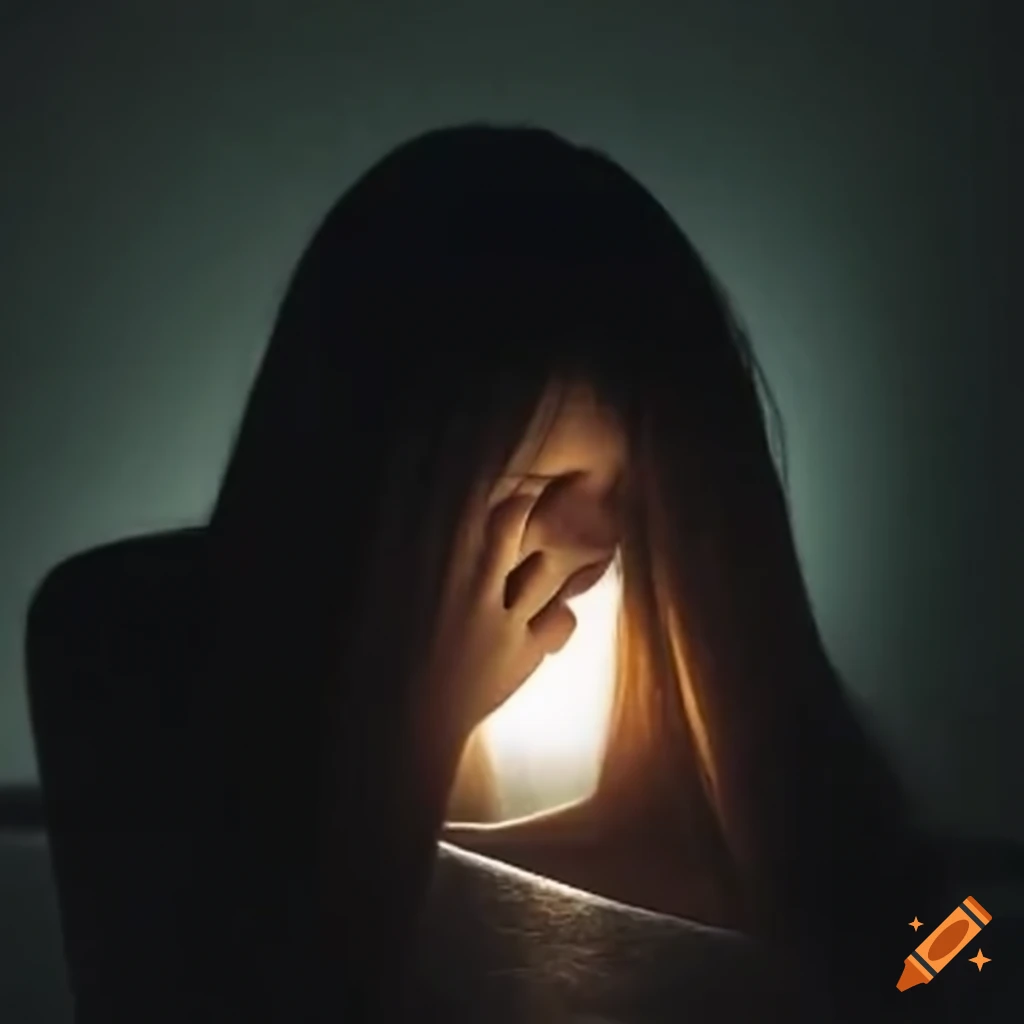 portrait of a depressed high school student