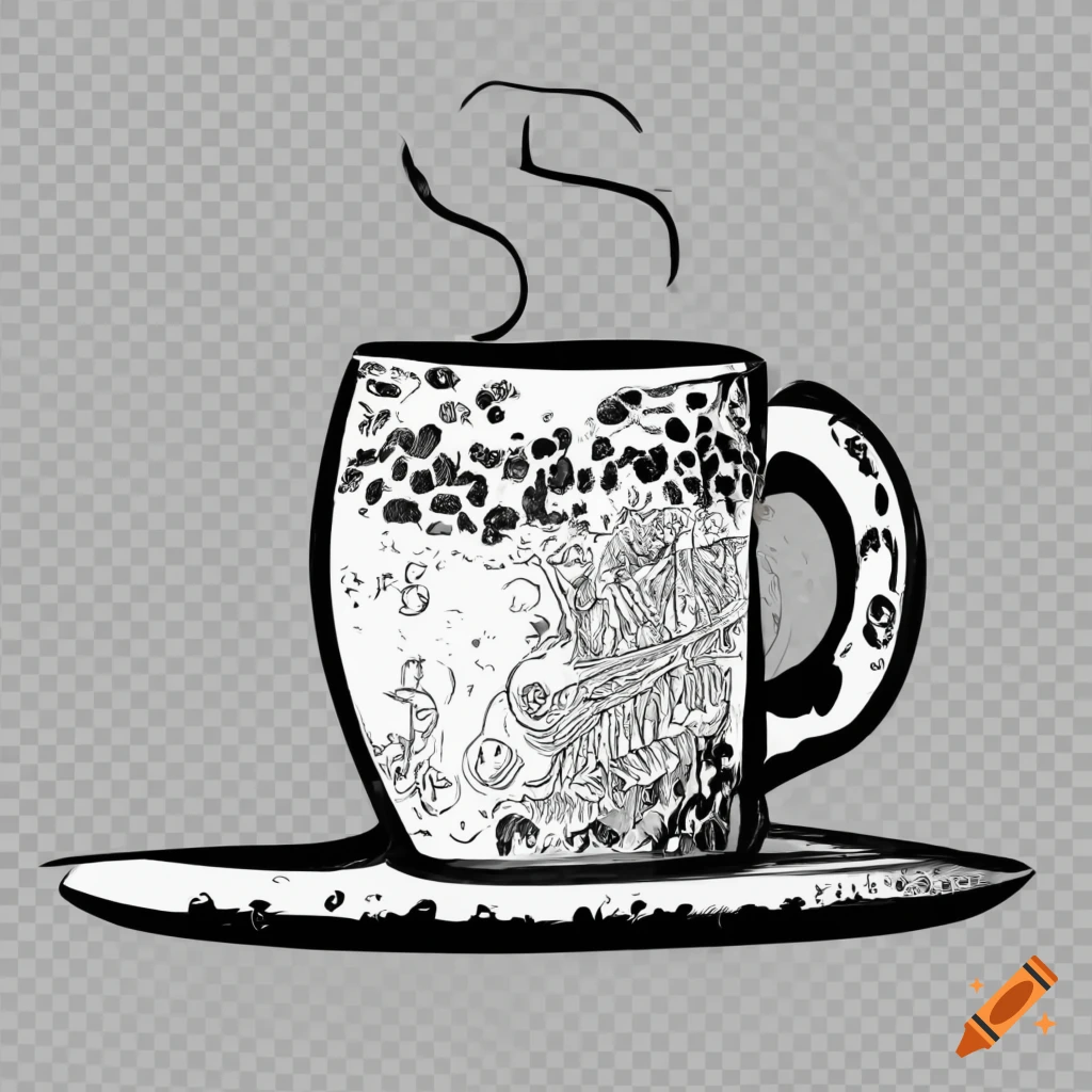 Single one line drawing coffee mug for latte Vector Image