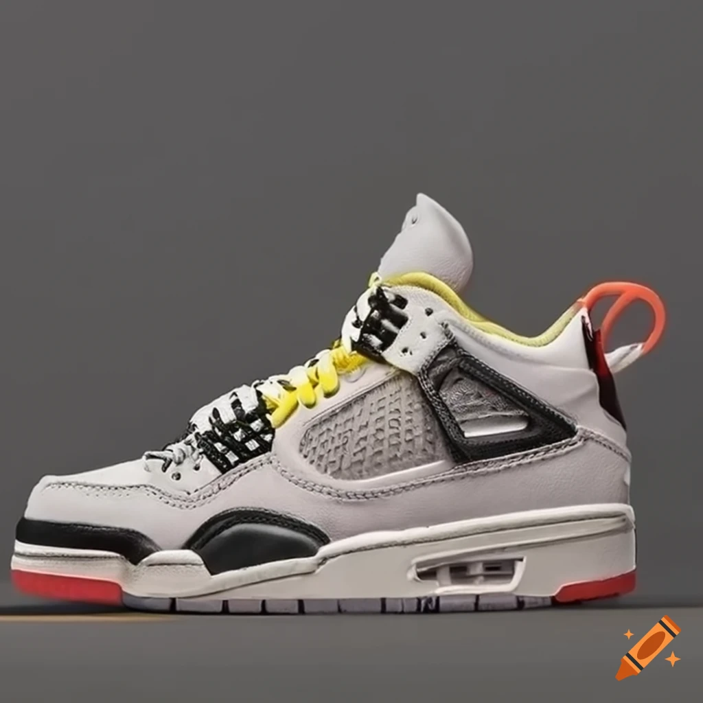 Jordan 4 sneakers with off-white dunk style on Craiyon