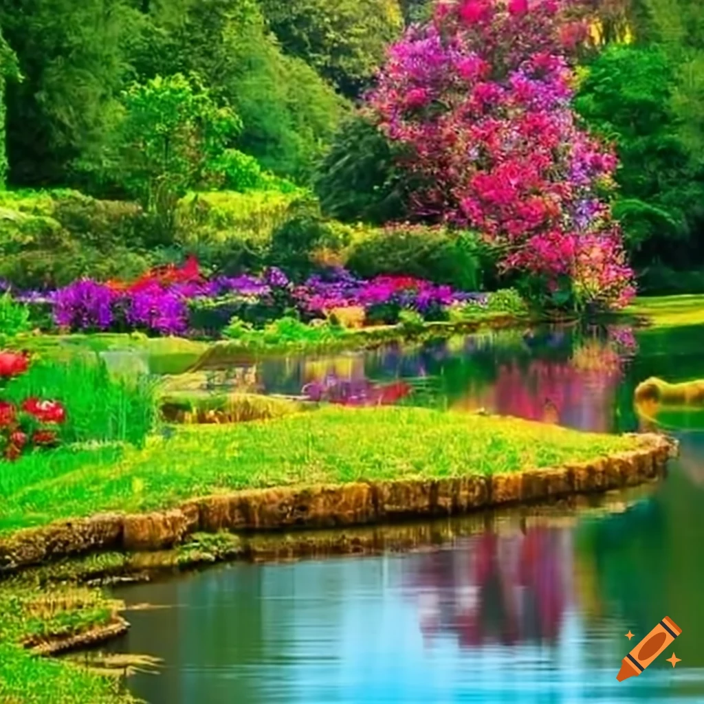 vibrant garden filled with flowers and plants