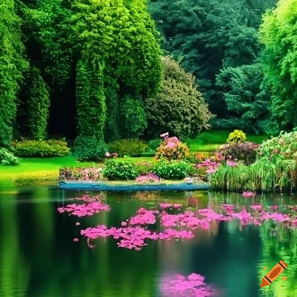 vibrant garden filled with blooming flowers