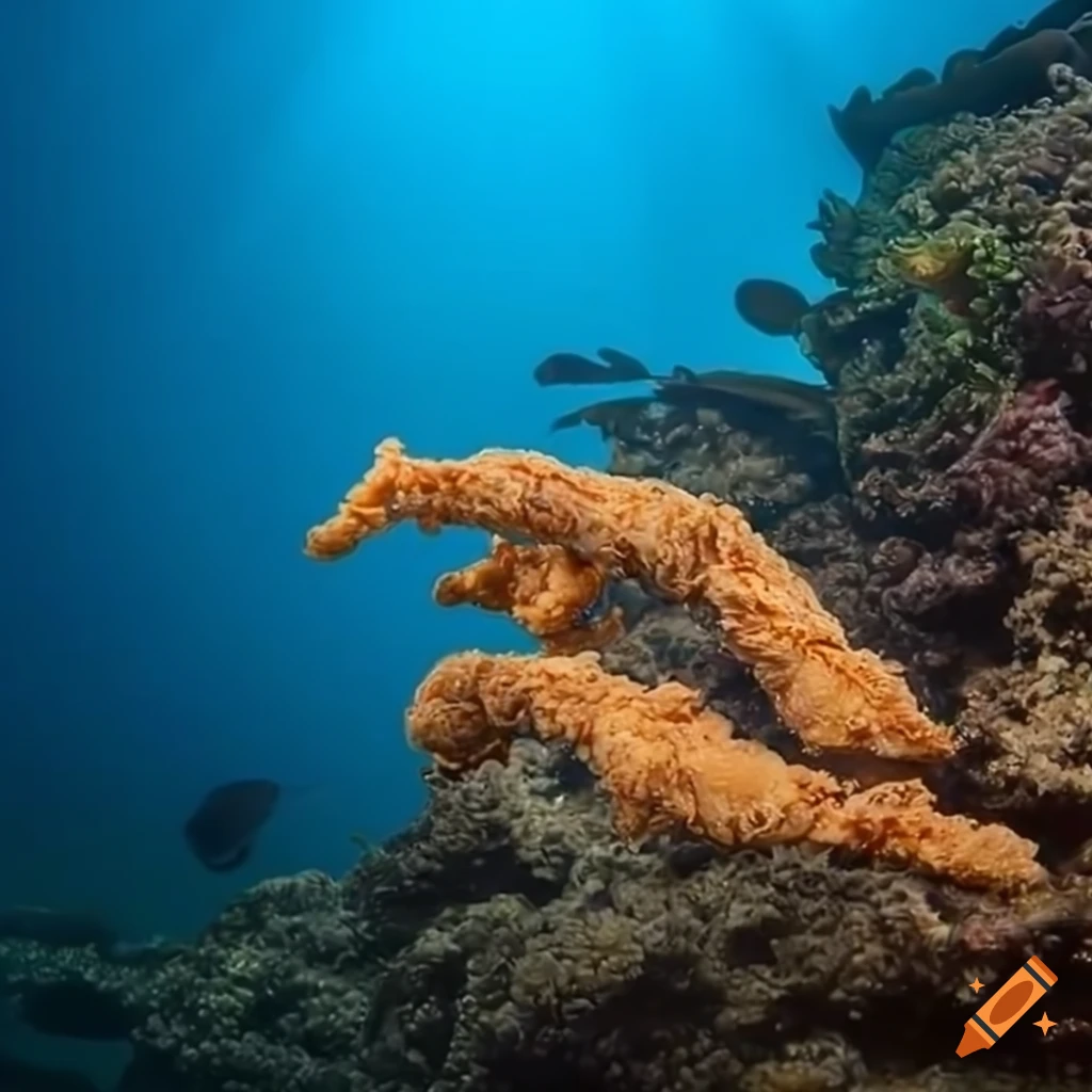 Chicken tenders floating in the ocean on Craiyon